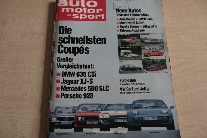 Deckblatt Auto Motor und Sport (19/1980)